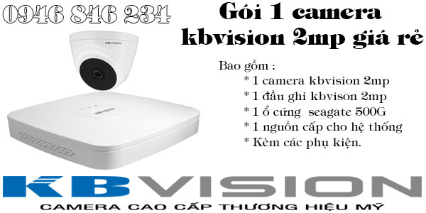 Bộ 1 camera kbvision giá rẻ